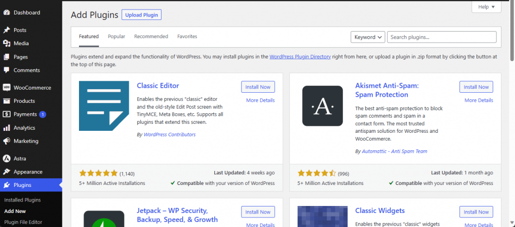 install wordpress plugin